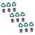 STOBAZA 1 Set Self Adhesive Recycling Stickers Recycle Sign Stickers Waste Sorting Decals Trash Symbols Sticker Trash and Large Garbage Can Garbage Can Labels Recyclable Combination PVC