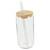 BESPORTBLE Bamboo Lid Drink Cup Bubble Tea Cup Drinking Glasses Cup with Glass Tumbler Smoothie Bottles Glass Drinking Bottles with Lids Tea Cups Glass Cups Travel Rubber Mason Jar Wide Mouth