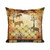 SARNFANS African Throw Pillow Cushion Cover,Elephants Trees Roses Print,Decorative Square Accent Pillow Case,Yellow Brown 20x20 inch