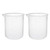 uxcell Measuring Cup 500ml PP Plastic Graduated Beaker Transparent for Lab Kitchen liquids 2pcs