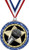 Microphone Blue Trellis Medal Silver, 2.5" Microphone Soloist Prizes, Kids Microphone Trophy Medal Awards 1 Pack
