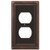 AmerTac 94DVB Amerelle Continental Aged Bronze Cast 1 Duplex Wallplate