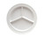 Compartment Collection, Round 3-Compartment Plate, 9"Dia., Melamine, White