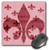 3dRose LLC 8 x 8 x 0.25 Inches Mouse Pad, Pink Musical French Fleur De Lis (mp_123342_1)