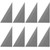 HINZIC 8Pcs Window Tint Squeegees Triangle Corner Squeegee Plastic Card Scraper Tools Gray Squeegee Tint kit for Car Wrapping Window Tinting Film Installation