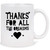 Funny Valentine's Coffee Mug for Men - Thanks for All the Coffee Mug - Valentines Mugs for Him from Her - Funny Men Anniversary Mug from Wife - Valentine's Coffee Cup for Boyfriend Husband Fiance Men