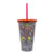 Marvel MV04087 Iron Man Comic Plastic Cold Cup with Lid and Straw, 16-Ounces, Multicolor