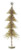 Creative Co-Op 17 Inch Plastic Pine Tree with MDF Base, Gold Glitter