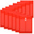 ReliThick 12 Pack Plastic Envelopes with Button and String Tie Closure Expandable Poly String Envelopes Plastic File Folder Plastic Document Envelope Letter A4 Size 1-1/4 Inch Expansion (Red)