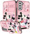 oqpa for Samsung Galaxy S22 Case Cute Cartoon S22 5g Case for Women Girly Girl Kawaii Funny Unique Cover Cases with Camera Cover+Ring Holder for Galaxy S22, Minn Miqi