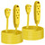 Kasonic 6 Feet 3 Outlet Extension Cord 2 Pack - Triple Wire Grounded Multi Outlet, UL Listed 16/3 SPT-3, 13 Amp - 125V - 1625 Watts, Yellow
