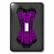 3dRose lsp_58698_1 Purple and Black Animal Print Corset Single Toggle Switch