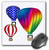 3dRose LLC 8 X 8 X 0.25 Inches Graphic Design Hot Air Balloons with Transparent Background Mouse Pad (mp_27422_1)