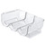 Fridge Wine Water Bottle Holder Stand, Stackable Plastic Refrigerator Wine Bottle Rack Anti Slip Clear Bottle Storage Rack for Refrigerator Cabinet (3 Bottle)