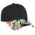 OTTO Hawaiian Pattern Visor Cotton Twill 6 Panel Low Profile Baseball Cap - Design001/Blk/Blk