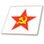 3dRose ct_159598_1 Soviet Star Ceramic Tile, 4"