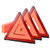 cureder Emergency Warning Triangles, 3 Pack with Packaging Foldable Warning Reflective Triangle Warning Kit, Emergency Triangle for Vehicles, Car Road Reflective Kit for Vehicles Breakdown