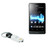 BoxWave Cable Compatible with Sony Advance ST27a - Micro USB Keychain Charger, Key Ring Micro USB Cable - Jet Black