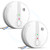 Smoke Detector, Hardwired Interconnected Smoke Detectors, Smoke Alarm with Replaceable 9V Battery, Interconnects Up to 12 Fire Alarms Smoke Detectors, Photoelectric Fire Alarm with Test/Silence Button
