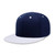 CHOK.LIDS Flat Bill Visor Classic Snapback Hat Blank Adjustable Brim High Top End Trendy Color Style Two Tone Baseball Cap (Navy/White)