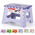ACSTEP 9 Inch Folding Step Stool 300 LB Capacity Plastic Foldable Step Stools for Kids and Adults, Folding Stool Suitable for Kitchen, Stepping Stool with Handle Bicolor Purple Small Step Stool 1PC