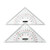 2Pcs Geometry Rulers Protractor 300mm Triangle Ruler for Teaching Engineering Drawing Triangle Ruler Geometry Math Ruler