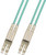 4 Meter 10Gb OM3 Multimode Duplex Fiber Optic Cable (50/125) - LC to LC - Aqua