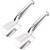 Steak Clamps- 2 Pieces Stainless Steel Double Sided Large Spatula 10 Inch Multifunctional Bread Tongs for Beefsteak Bread Hamburger BBQ Meats Pizza Pies Bread Fish