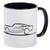 1964 65 66 Mustang Fastback Mug - Ceramic 11oz RINGER Coffee/Tea Cup Gift Stocking Stuffer