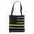 Thin Gold Line Emergency Thin Yellow Line Police Dispatcher Tote Bag