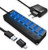 TEXSMNG Hub USB 3.0 7 Ports USB Super Speed ON/Off Switch USB Hub for Mac OS, Linux, ECC, Windows XP/Vista/7/8/10, PC