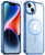 Temdan Magnetic for iPhone 13 Case,[Compatible with MagSafe][Military Drop Protection] 2 Pcs[Glass Screen Protector] Slim Protective Bumper Phone Case for iPhone 13(6.1")-Blue/Clear
