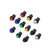 WeiMeet 18Pcs Push Button Switch 12mm SPST No Reset Push Button Switch 3A/125VAC