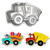 Truck Cake Pan, Kids 3D Birthday Dump truck cake Pan Cake Pan, Aluminum Alloy Cake Molds Nonstick Baking Tools