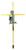 First Holy Communion Brass Wall Cross with Fine Pewter boy Casting, 8 Inch
