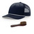 Richardson 112FPR Five Panel Pinch Trucker Cap w/Visor Rope Bundle with THP Hat & Clothing Brush (Navy/White)