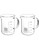 QWORK Beaker with Handle, 500ml Measuring Cup, Borosilicate Glass,Beaker Mug with Pouring Spout, 2 Pack