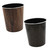 BUGUUYO 2pcs Garbage Can Garbage Container Retro Waste Bin Trash Can Without Lid Garbage Bin Bathroom Recycling Rubbish Container Trash Cans Office Plastic Storage Bucket No Cover