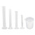 Healeved Plastic Graduated Cups 1 Set cylinder plastic graduated cylinder beaker set measuring cup set beaker scale with scale liquid Liquid Measuring Cylinder