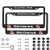 Matte Aluminum License Plate Frame with Black Screw Caps, 2Pcs 2 Holes Black Licenses Plates Frames For New Orleans Saints, Car Licenses Plate Covers Holders for US Vehicles (Cleveland Browns)