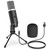 Lavales Condenser Microphone USB Microphone with Tripod for Streaming, Podcast Vocal Recording Gaming Conference Computer Microphone (Silver)
