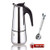 Espresso Coffee Maker Pot Stovetop Moka Coffee Pot Stainless Steel Latte Percolator with Bonus Scoop (4 cups/200ml)