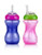 Nuby No-Spill Cup with Flex Straw, 10 Ounce, Pink and Purple