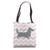 Dachshund Long Haired Dog Mom Dad Pink Wave Pet Gift Tote Bag