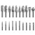 Carbide Burr Set Die Grinder Bits Rotary Tool Bits 1/8" Shank 20 PC Double Cut Compatible with Dremel Wood Carving Accessories Cutting Burrs Metal Grinding Engraving Polishing Porting Trimming