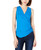 Bar III Womens Surplice Sleeveless Shell Blue XS