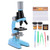 BORDSTRACT 40X?1200X High Definition Microscope, Monocular Plastic Biological Microscope for Child(Blue)
