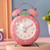 Hande Ming Strawberry Alarm Clock for Kids, Cute Alarm Clock for Heavy Sleepers with Backlight,Loud Twin Bell Alarm Clock for Bedroom Decoration ?Pink?