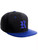 Daxton Classic Snapback Hat Old English Font Alphabet A to Z Flat Bill Visor Cap, Black Royal Hat, Royal R