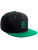 Daxton Classic Snapback Hat Old English Font Alphabet A to Z Flat Bill Visor Cap, Black Green Hat, Green B